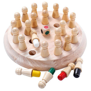 Genie™ Memory Wooden Chess Game - Genie Direct